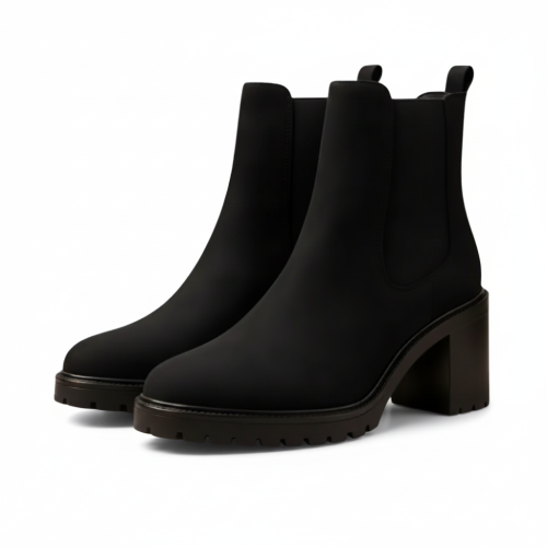 Knockout Stylish Block Heel Chelsea Boots